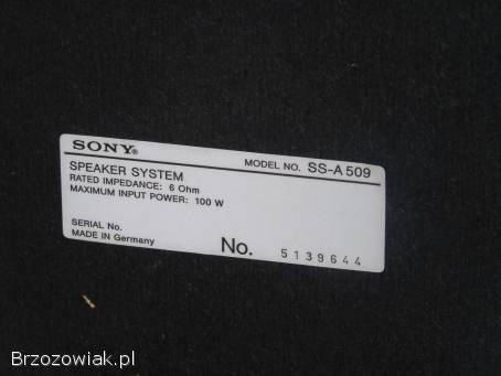 Kolumny Sony SS-A509 mocne 2 x 100 wat.  DOSTAWA
