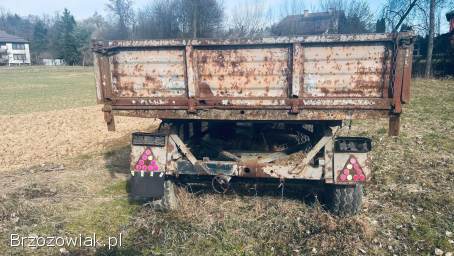 Przyczepa rolnicza,  3 strony kiper