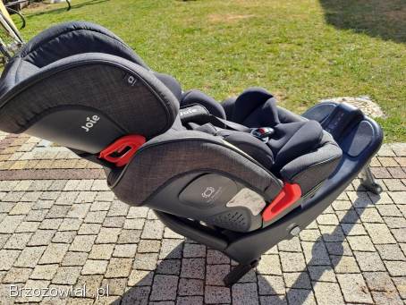 Fotelik samochodowy Joie Stages baza Isofix,  0-25 kg,  RWF-FWF.  Stan BDB