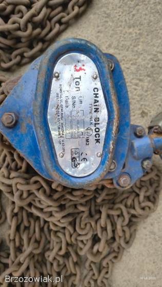 Wciągarka WLK łańcuchowa ręczna wciągnik 3 TONY Łańcuch 3 metry.