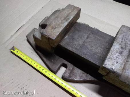Imadło maszynowe duże prl PRL 18kg wagi 120mm szczęki imadło stołowe