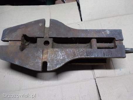 Imadło maszynowe duże prl PRL 18kg wagi 120mm szczęki imadło stołowe