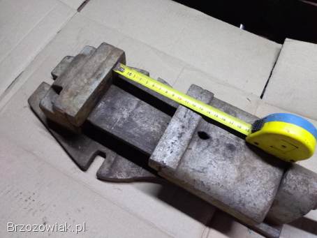 Imadło maszynowe duże prl PRL 18kg wagi 120mm szczęki imadło stołowe
