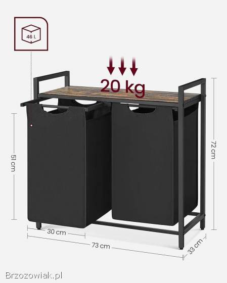 Kosz na pranie VASAGLE