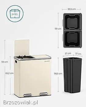 SONGMICS kosz na śmieci kuchenne