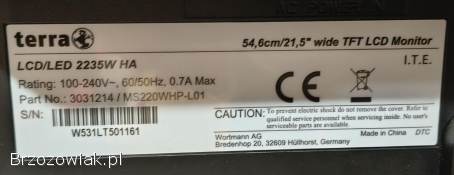 Monitor komputerowy TERRA LED 2235W HA 54,  6 cm (21,  5 ) 1920 x 1080 pikseli Full