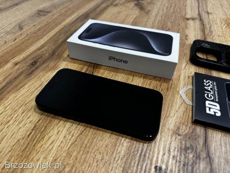 Okazja!  Piękny Iphone 15 Pro -  Czarny!  Super Stan!  Bateria 100!