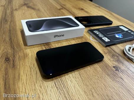 Okazja!  Piękny Iphone 15 Pro -  Czarny!  Super Stan!  Bateria 100!