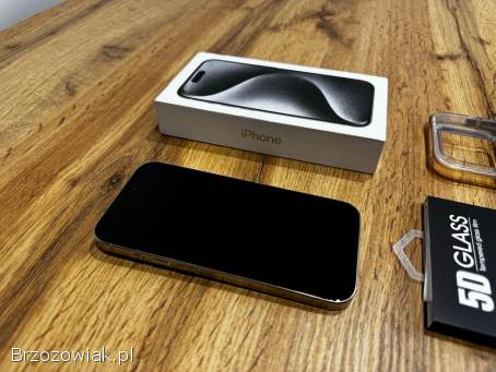 Okazja!  Piękny Iphone 15 Pro -  Tytanowa Biel!  Super Stan!  Bateria 100