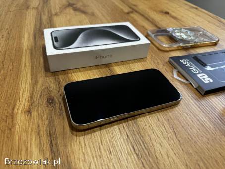 Okazja!  Piękny Iphone 15 Pro -  Tytanowa Biel!  Super Stan!  Bateria 100