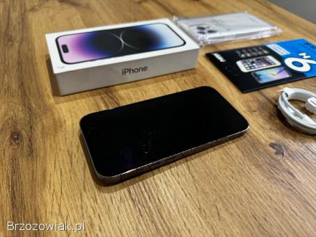 Okazja!  Iphone 14 Pro -  Deep Purple!  Kondycja Bat.  100!  Gwarancja!