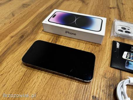 Okazja!  Iphone 14 Pro -  Deep Purple!  Kondycja Bat.  100!  Gwarancja!