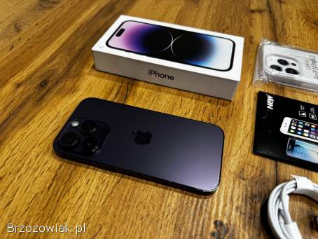 Okazja!  Iphone 14 Pro -  Deep Purple!  Kondycja Bat.  100!  Gwarancja!