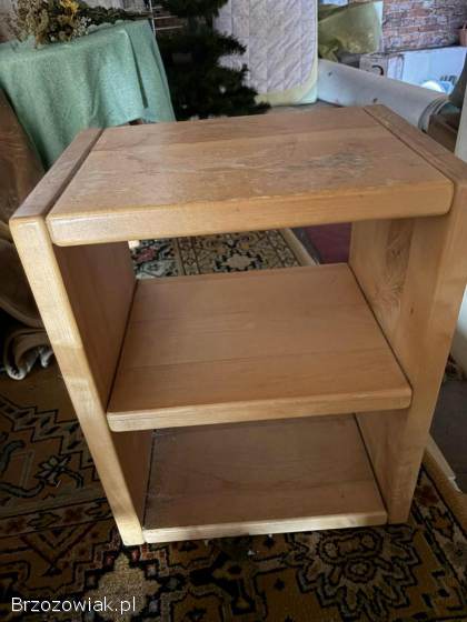 Łóżko 200x140 drewno jesion,  komoda,  kubik