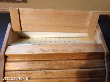 Chlebak na pieczywo drewniany duży PRL