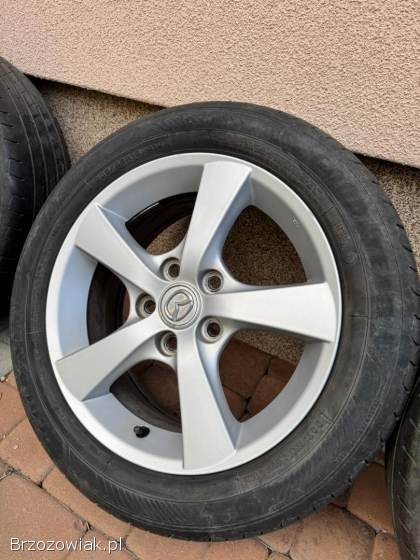 Felgi aluminiowe Mazda 16 5x114,  3 + opony Goodyear 205/55 R16 5-spoke