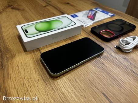 Okazja!  Iphone 15 -  Zielony!  Super Stan!  Gwarancja!  Bateria 100!