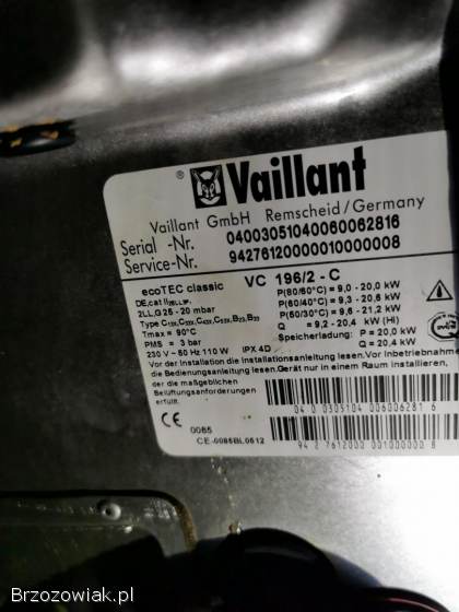 Sprzedam dwa piece gazowe vaillant