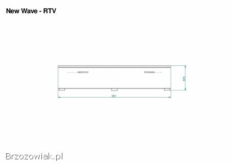 Szafka pod TV biała na wysoki połysk New Wave