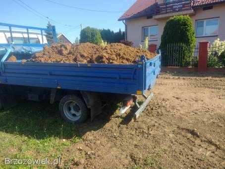 Usługi minikoparką wozidłem obrotowym wywrotką autolawetą