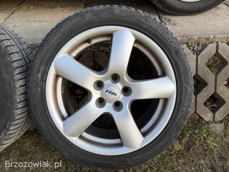 Koła zimowe 5x112 R17 Rial 7,  5J ET38 70mm stan BDB + 205/50 Hankook 21r.  6/7mm