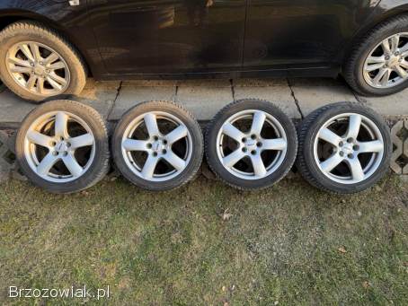 Koła zimowe 5x112 R17 Rial 7,  5J ET38 70mm stan BDB + 205/50 Hankook 21r.  6/7mm