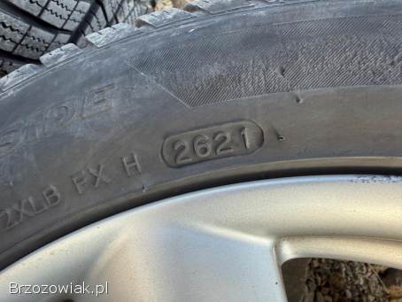 Koła zimowe 5x112 R17 Rial 7,  5J ET38 70mm stan BDB + 205/50 Hankook 21r.  6/7mm