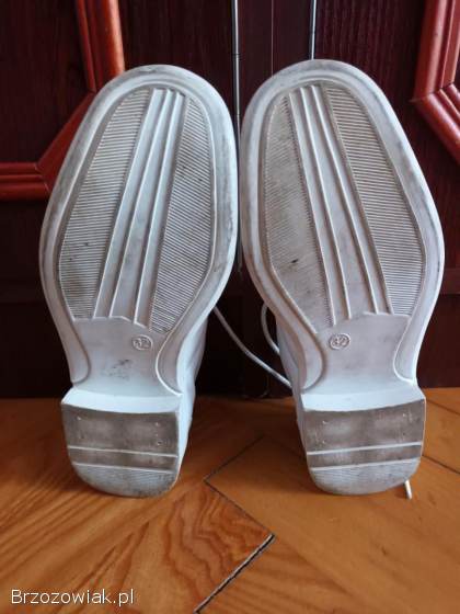 Buty komunijne chłopięce białe rozmiar 32 polska firma Ani-But skóra