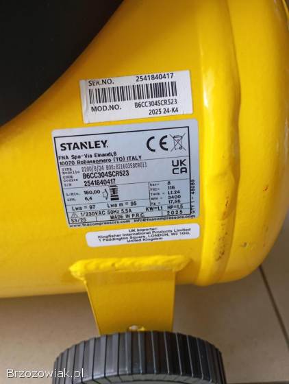Kompresor bezolejowy Stanley