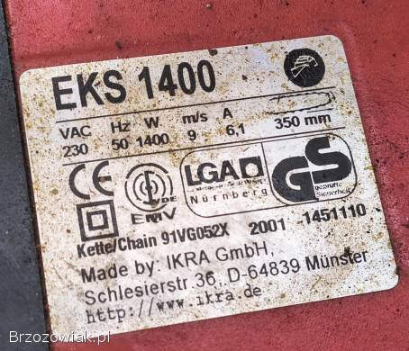 Pilarki łańcuchowe elektryczne Eks 1400