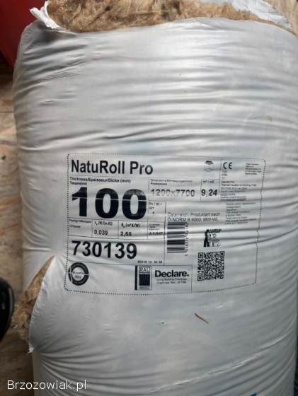 4 rolki welny knauf 10 cm po budowie