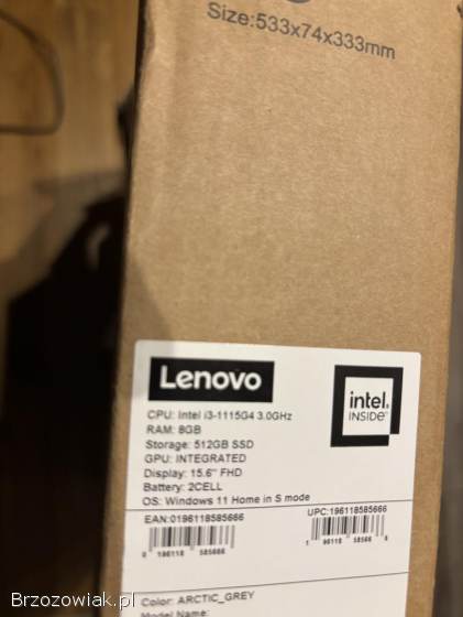 Laptop LENOVO IdeaPad 3 15.  6 IPS i3 8 GB RAM 512GB SSD Windows 11