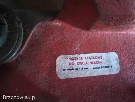 Nożyce do blachy PRL nożyce krążkowe do blachy gilotyna do blachy nowe