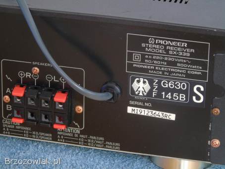 Japoński amplituner Pioneer SX-339 mocny 500 wat sprawny.  DOSTAWA