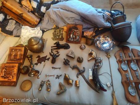Mosiądz cyna szkło ceramika porcelana wyprzedaż kolekcji