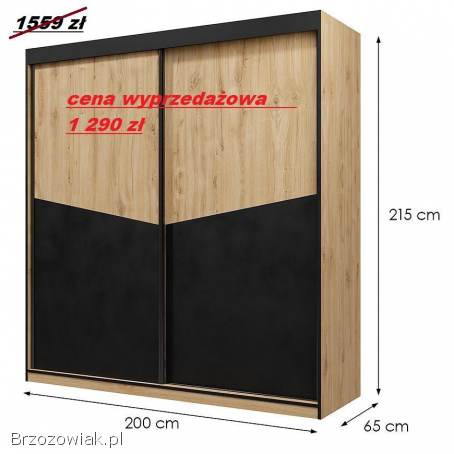 Meble do sypialni -  ASTON -  szafa łózko komoda -  Wyprzedaż