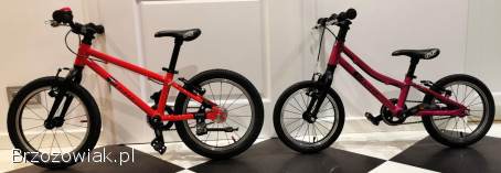 Lekki rower rowerek 6,  7 kg KUbikes 16L automat 2 biegi super do nauki -  czerwony