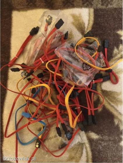 Mix elektroniki kable sata komputerowe żarówki Ładowarki