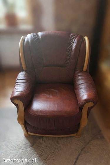 Skórzana sofa + 2 fotele