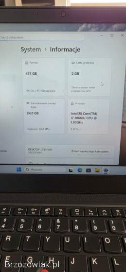 Lenovo ThinkPad T14 i7 24GB RAM SSD 512GB DOTYK MX330 Win11