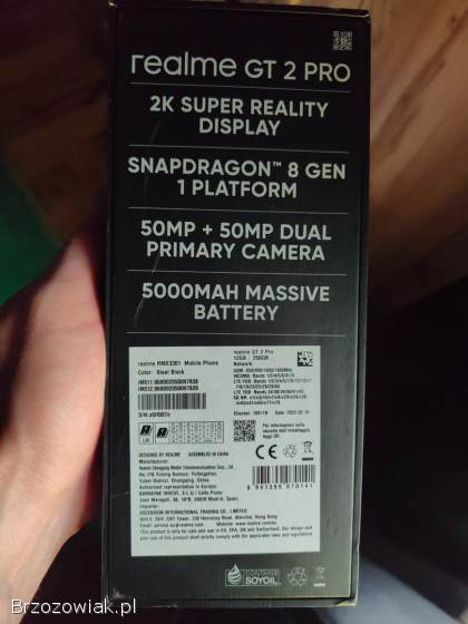 Realme GT2 Pro Ram 12(24)/256 GB Jak nowy 120Hz EtuiFoliaŁadowarka