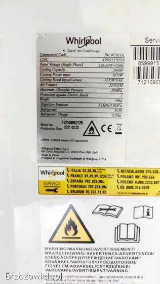 Klimatyzator przenośny Whirlpool pacw29co