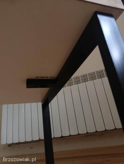 Stolik kawowy ława dąb fornir solidny jak nowy loft drewno blat