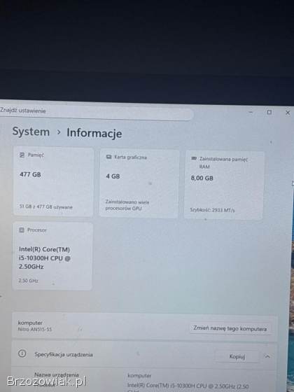 Laptop gamingowy