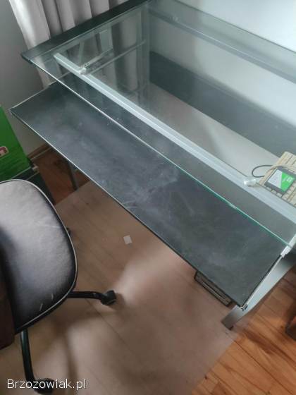 Biurko komputerowe szklany blat