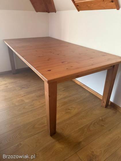 Stół rozkładany STORNAS Ikea,  sosna bejca patynowa + 6 krzeseł Rosentorp Ikea