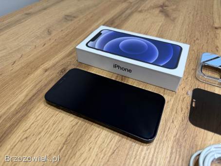 Okazja!  Iphone 12 -  Czarny!  256GB!  Super Stan!  Kondycja Baterii 91!