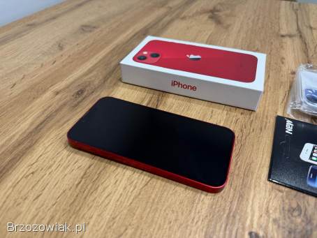 Okazja!  Iphone 13 Czerwony!  Gwarancja!  Kondycja Bat 100!  Super Stan!