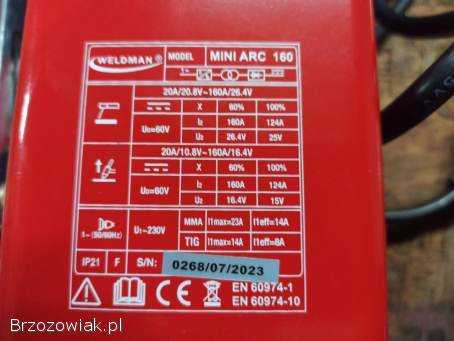 Spawarka marki WELDMAN,  model MINI ARC 160
