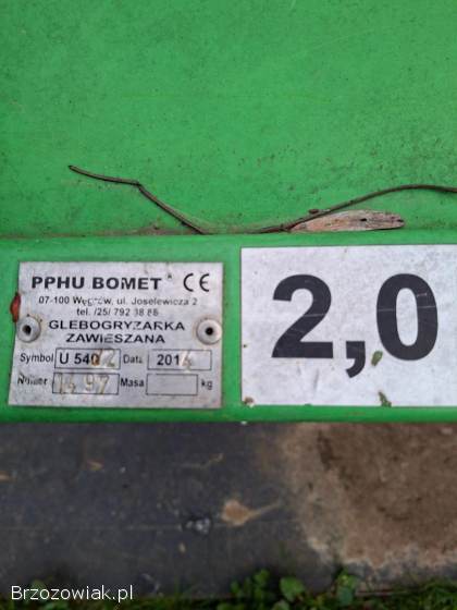 Glebogryzarka Bomet 2,  0m